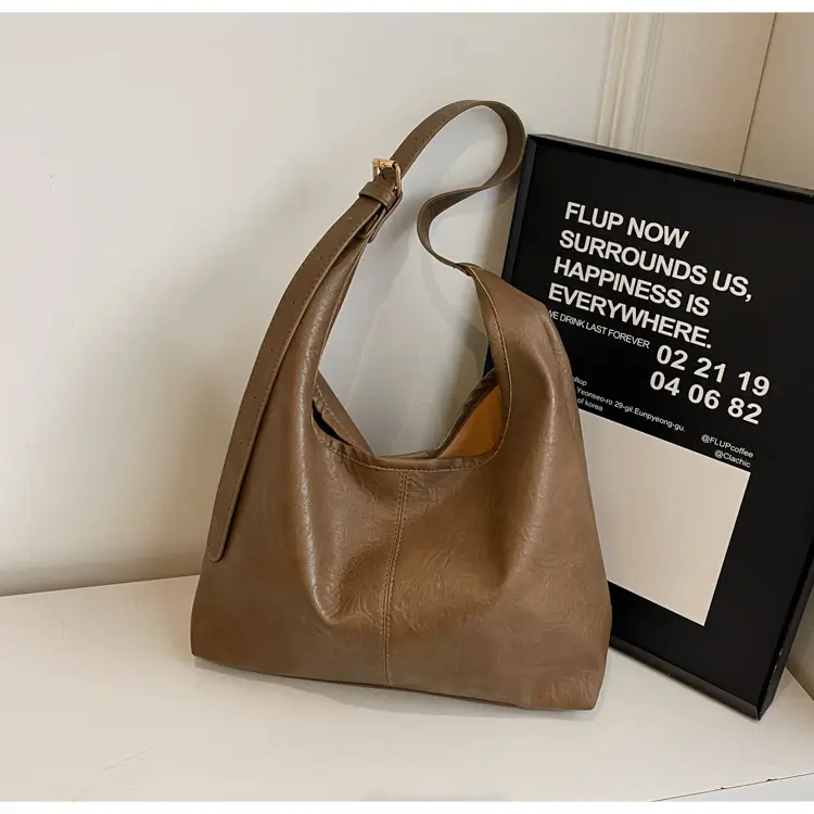 Retro Winter Shoulder Tote with Underarm Bag Set - Image 3