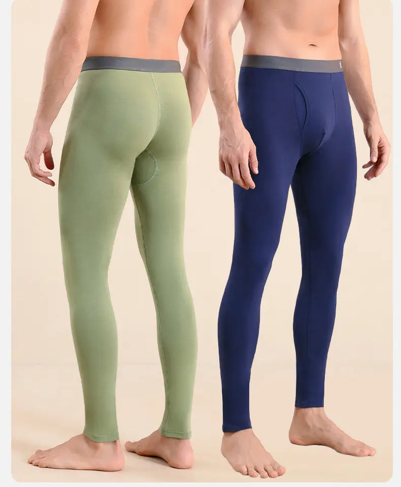 Autumn pants men's leggings cotton spring and autumn warm pants wear-free underwear men's line pants thin wool pants underpants winter — feature 25