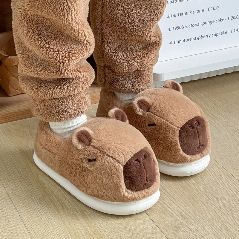 Cartoon Cotton Slippers Women's Winter Bag Heel Indoor Household Cute Plush Warm Men's Winter Cotton Shoes Men's Winter - Image 17