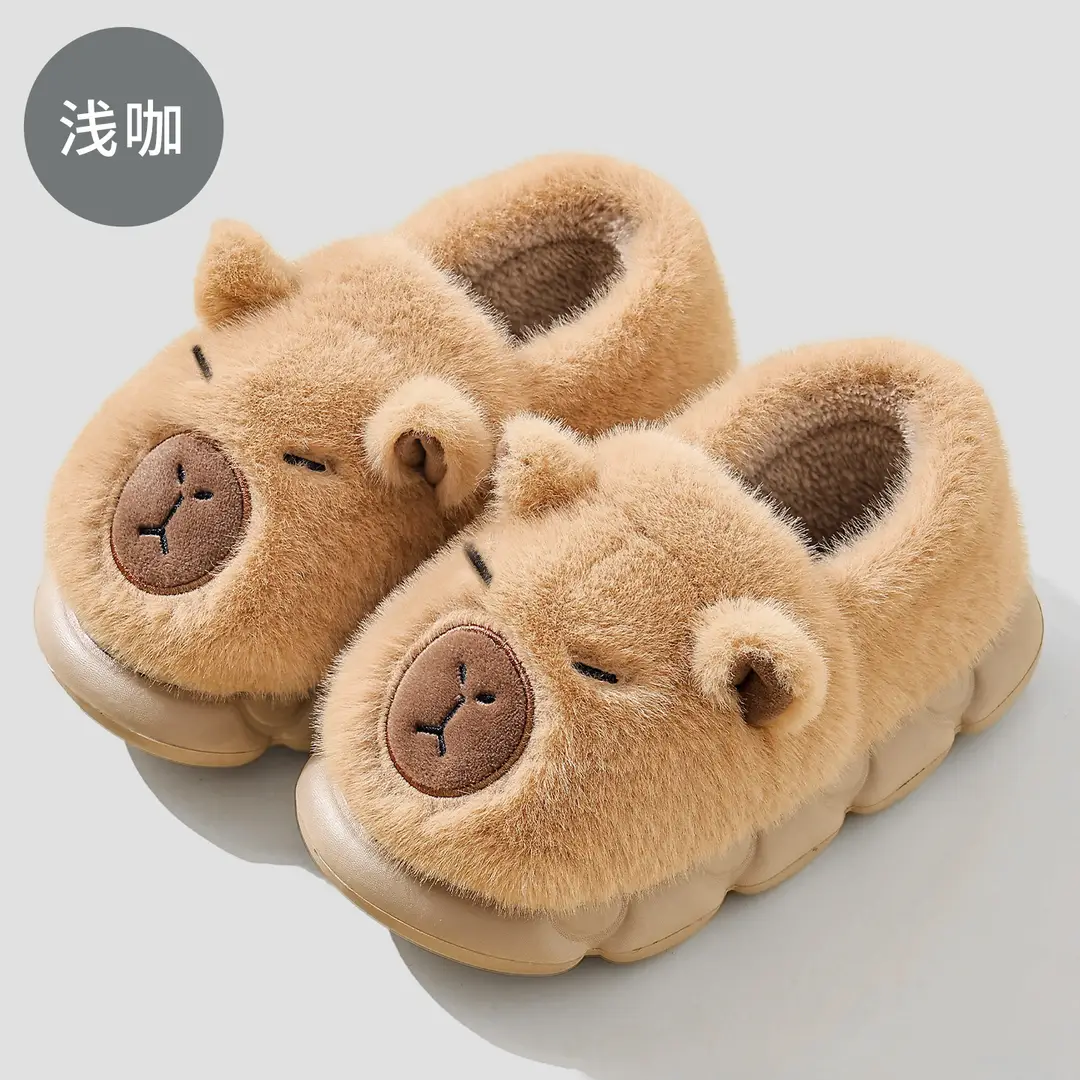 Cartoon Cotton Slippers Women's Winter Bag Heel Indoor Household Cute Plush Warm Men's Winter Cotton Shoes Men's Winter - Image 4