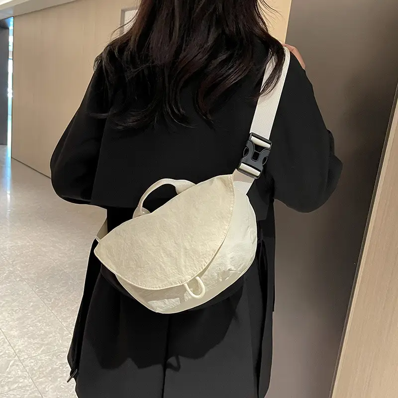 Black Nylon Waist Bag for Women & Men - Image 6