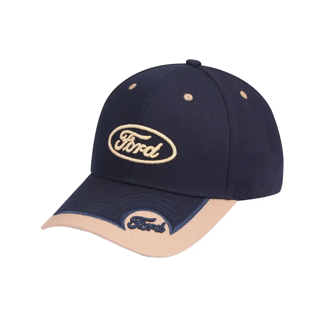 European and American retro embroidered car logo baseball cap curved eaves F1 racing cap Amazon foreign trade hat wholesale cap — feature 3