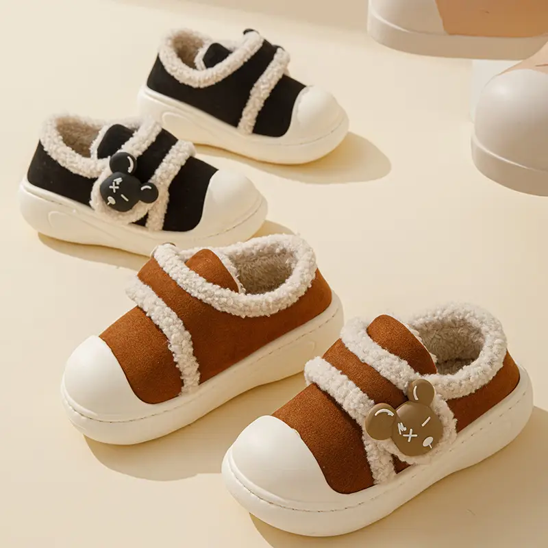 Women's thick-soled cotton slippers in autumn and winter 2024 new indoor home bag with non-slip warm fleece-lined Mao Mao cotton shoes - Image 6