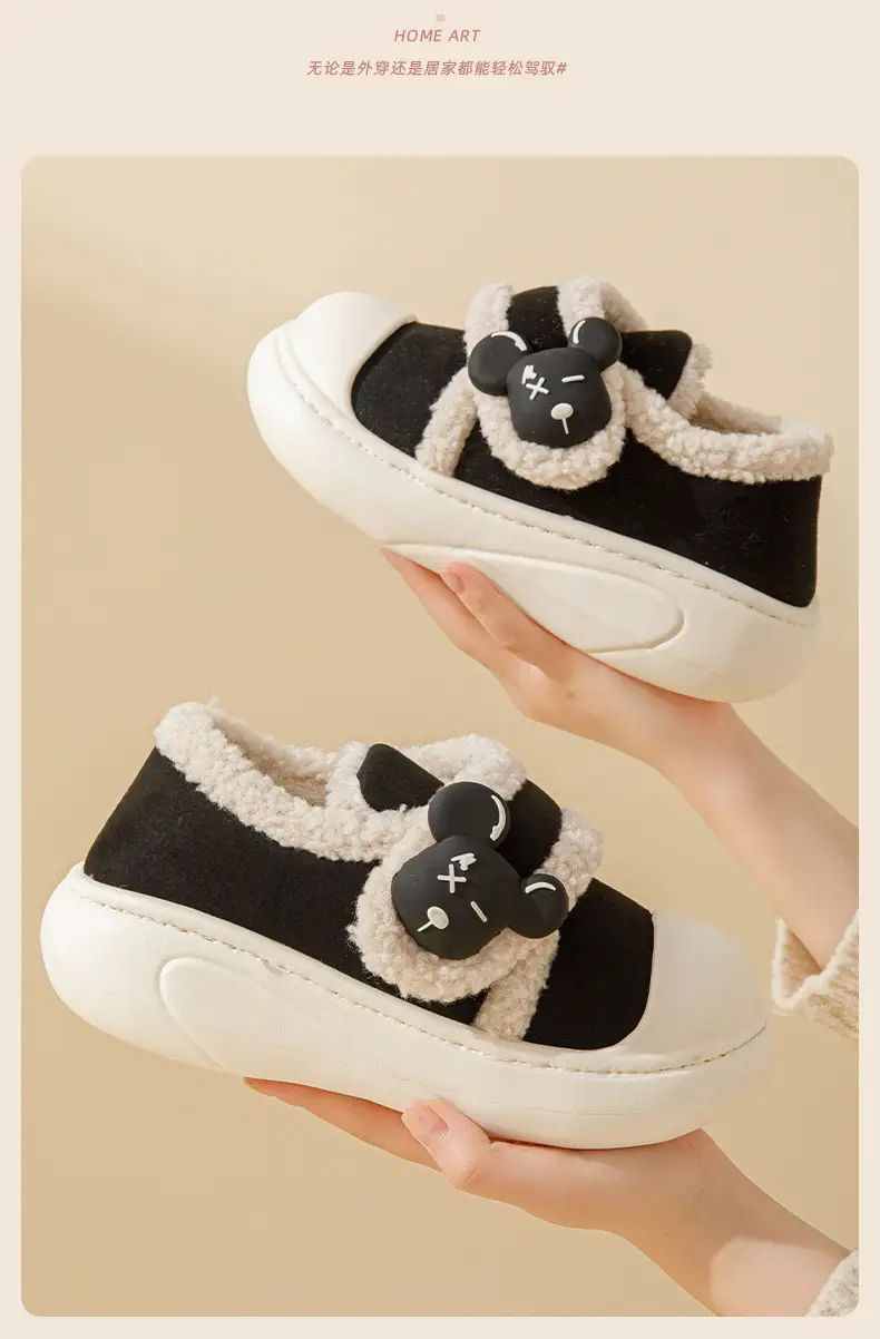 Women's thick-soled cotton slippers in autumn and winter 2024 new indoor home bag with non-slip warm fleece-lined Mao Mao cotton shoes — feature 16