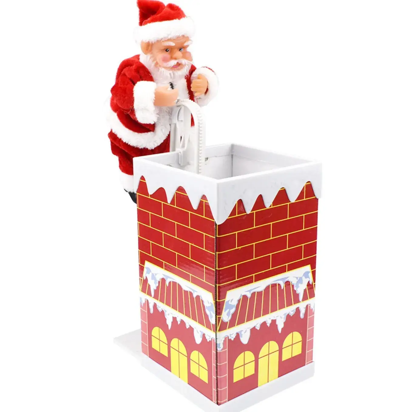 Santa Climbing Chimney Toy for Kids Christmas Decor