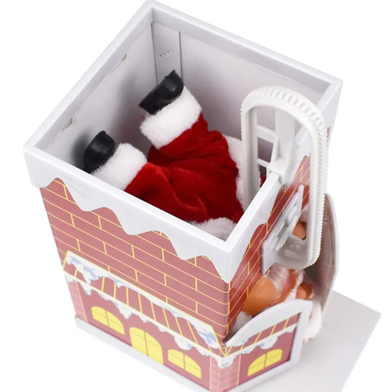 Santa Climbing Chimney Toy for Kids Christmas Decor