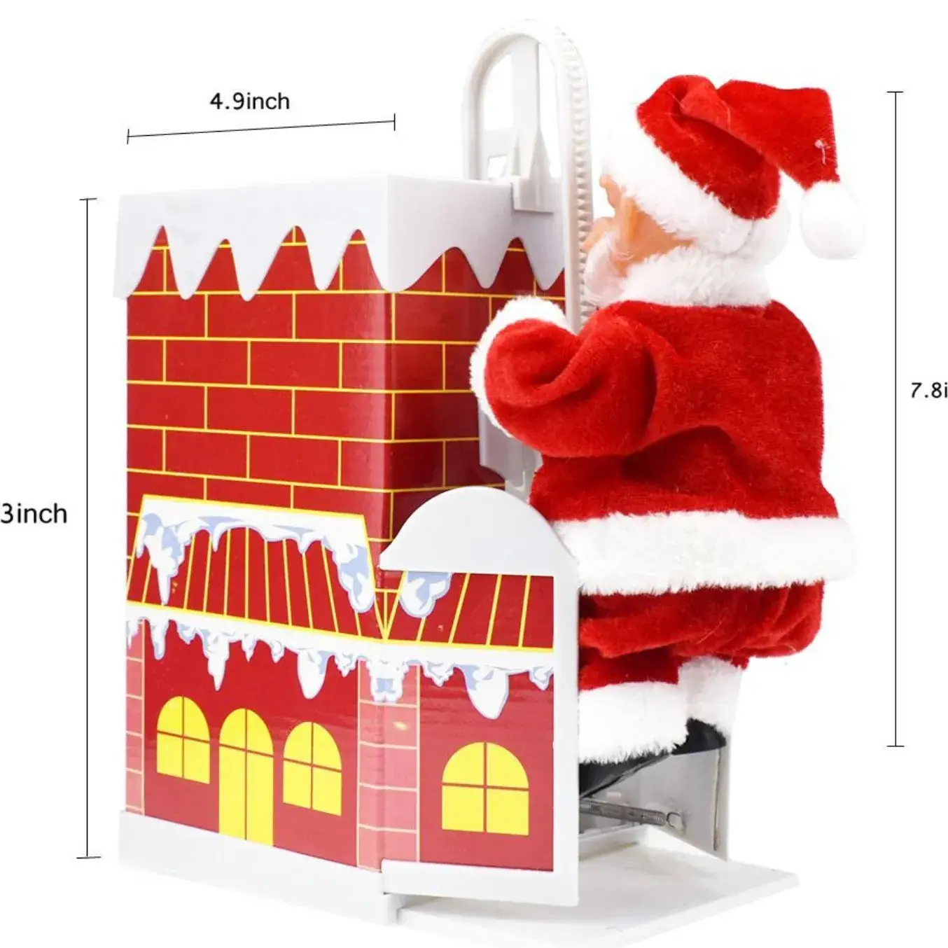 Santa Climbing Chimney Toy for Kids Christmas Decor