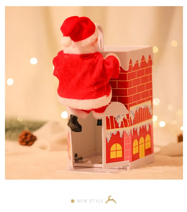 Santa Climbing Chimney Toy for Kids Christmas Decor — feature 7