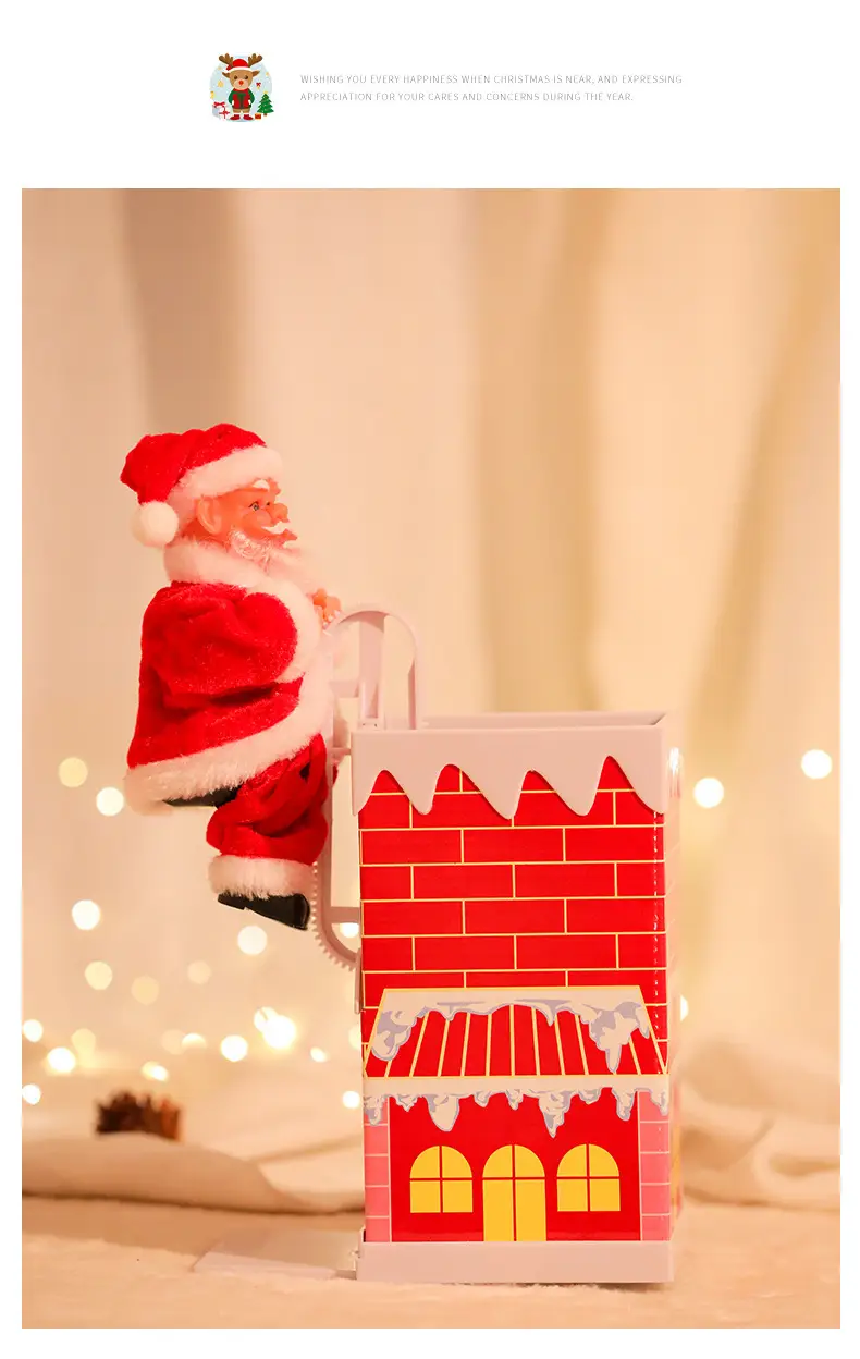 Santa Climbing Chimney Toy for Kids Christmas Decor — feature 9