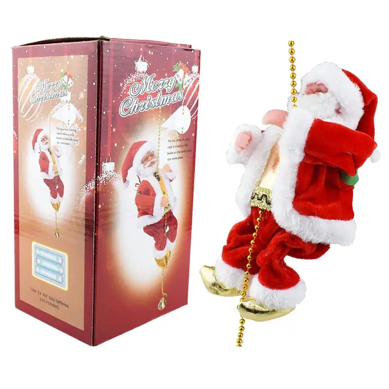Santa Climbing Chimney Toy for Kids Christmas Decor