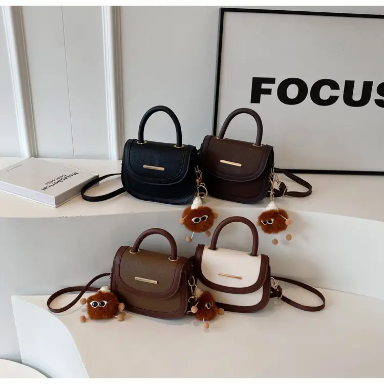 Women's 2024 Winter Handbags Brown Black White Crossbody Shoulder - Image 9
