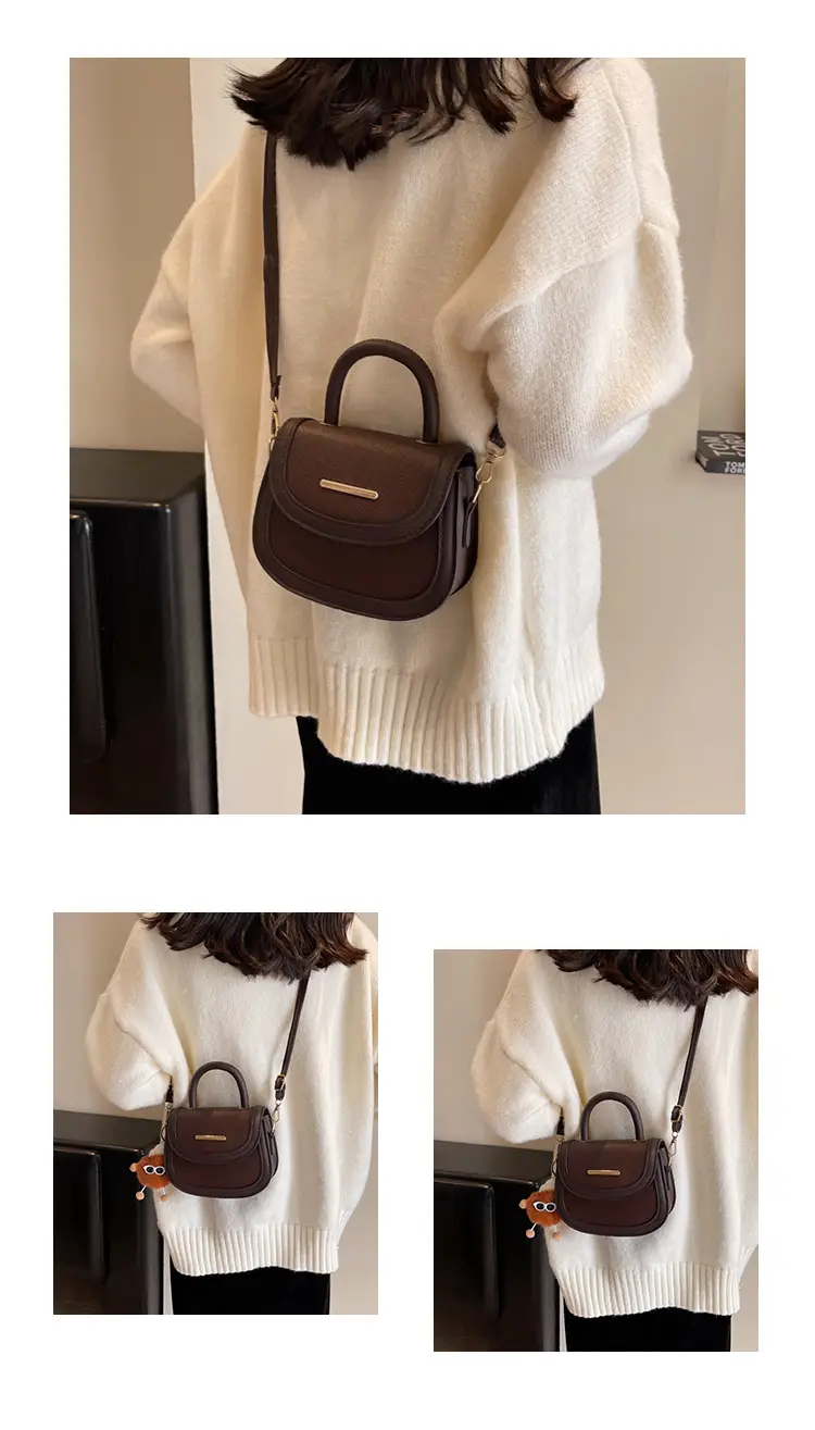 Women's 2024 Winter Handbags Brown Black White Crossbody Shoulder — feature 25