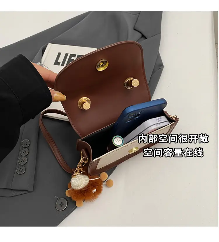 Women's 2024 Winter Handbags Brown Black White Crossbody Shoulder — feature 9