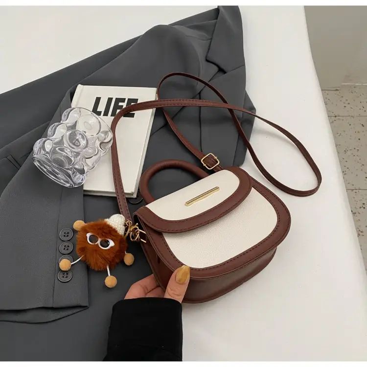 Women's 2024 Winter Handbags Brown Black White Crossbody Shoulder - Image 2