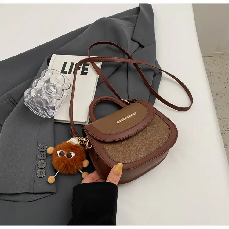 Women's 2024 Winter Handbags Brown Black White Crossbody Shoulder - Image 3