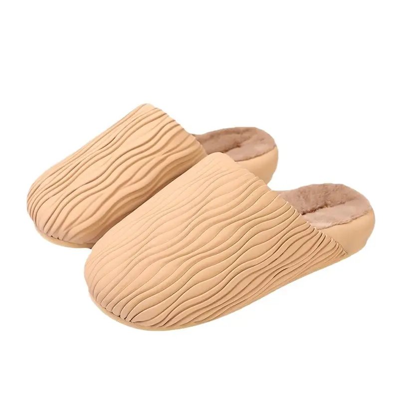 Women's Fleece Lined Warm Slippers Autumn Winter Non-Slip