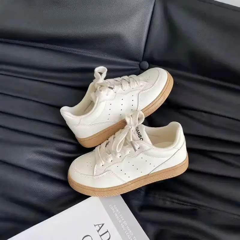 Factory Direct Sales 2025 Winter New High-Looking Sports and Leisure White Shoes Lace-Up Versatile Comfortable Breathable Sneakers - Image 3