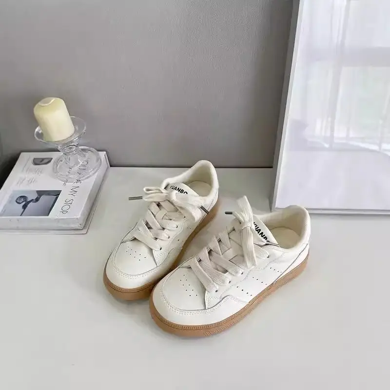 Factory Direct Sales 2025 Winter New High-Looking Sports and Leisure White Shoes Lace-Up Versatile Comfortable Breathable Sneakers - Image 5