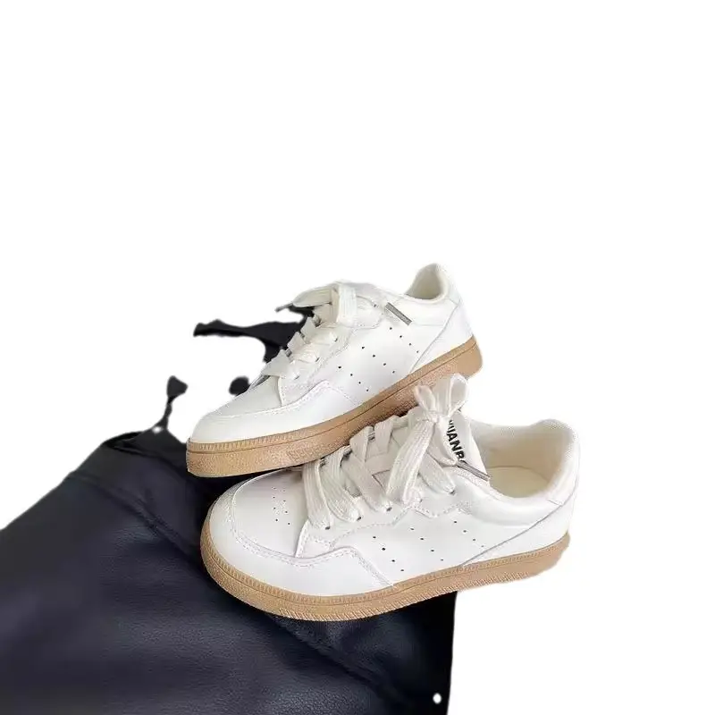 Factory Direct Sales 2025 Winter New High-Looking Sports and Leisure White Shoes Lace-Up Versatile Comfortable Breathable Sneakers - Image 6