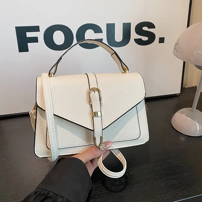 Women's 2024 Winter Messenger Bag Beige Square Shoulder