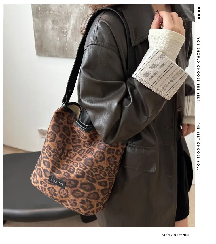 Deerskin Leopard Print Large Bag Women 2024 — feature 1