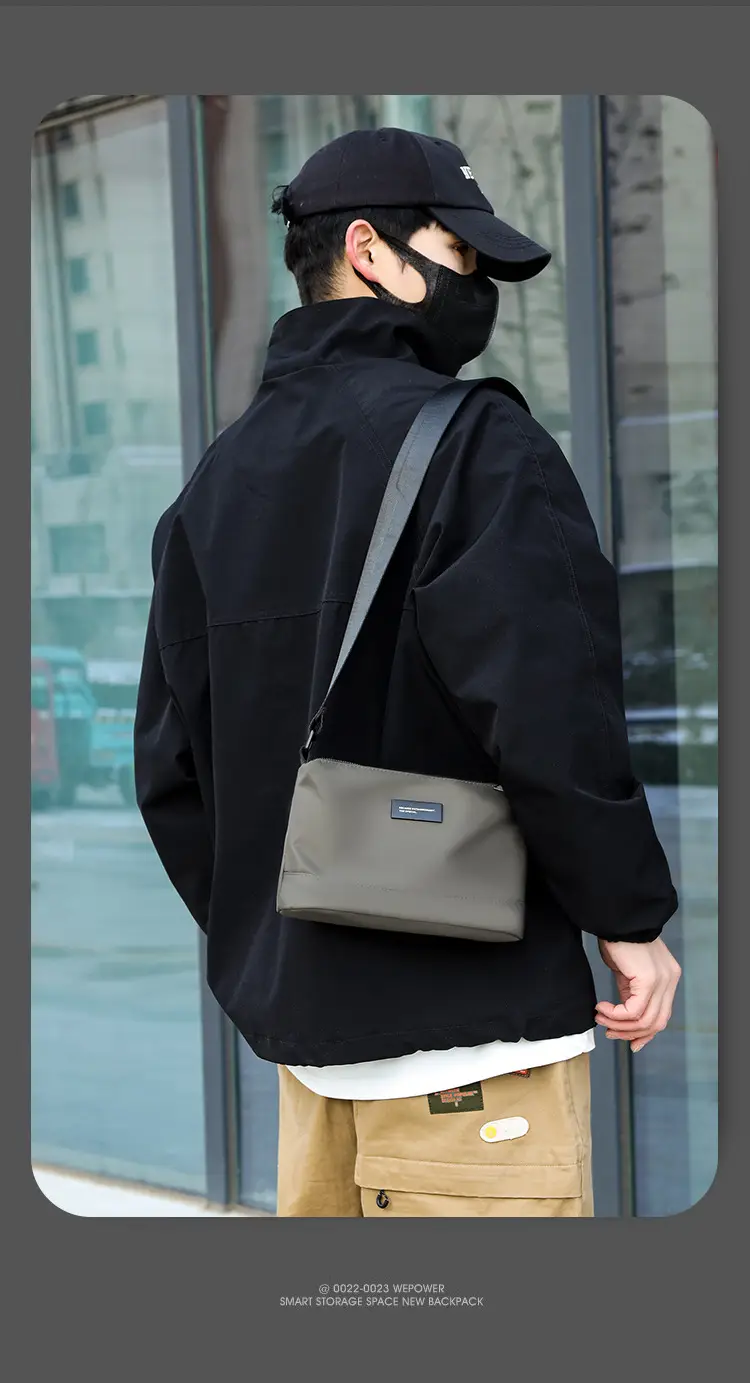 Small Square Water-Repellent Oxford Bag for Men — feature 10
