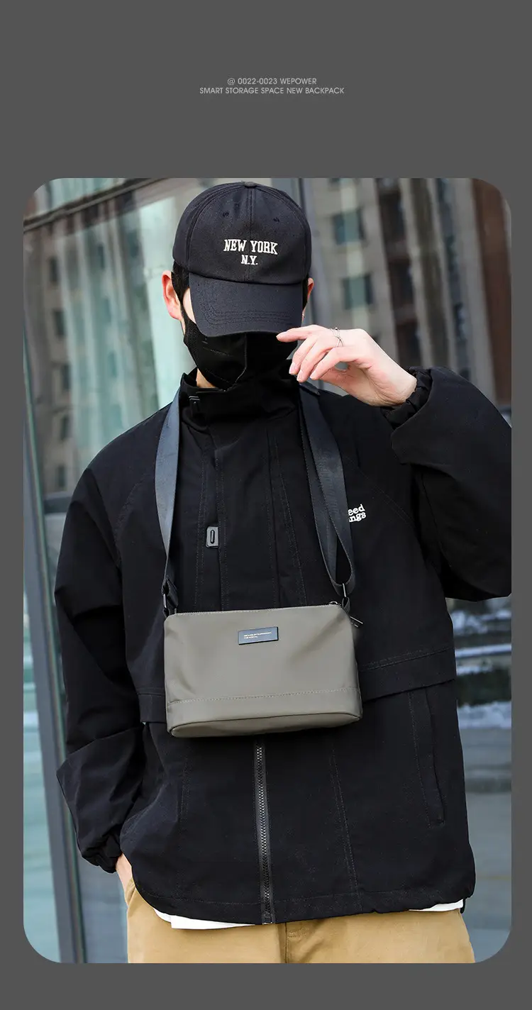 Small Square Water-Repellent Oxford Bag for Men — feature 11