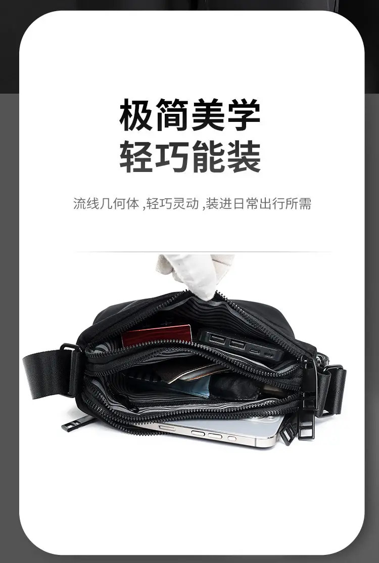 Small Square Water-Repellent Oxford Bag for Men — feature 2