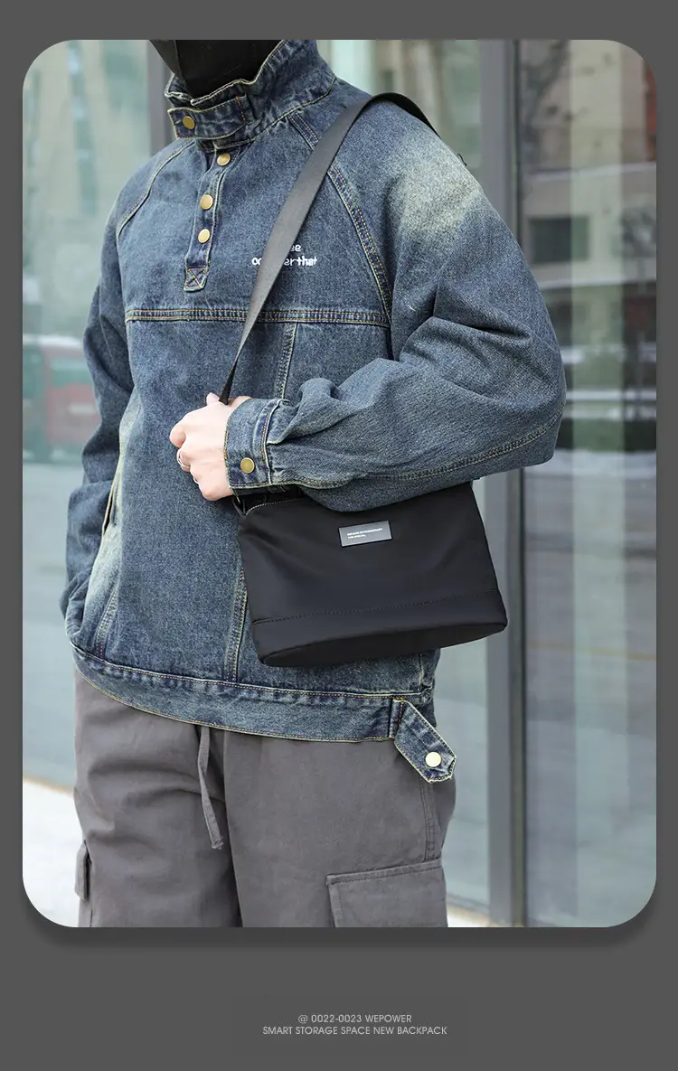 Small Square Water-Repellent Oxford Bag for Men — feature 30