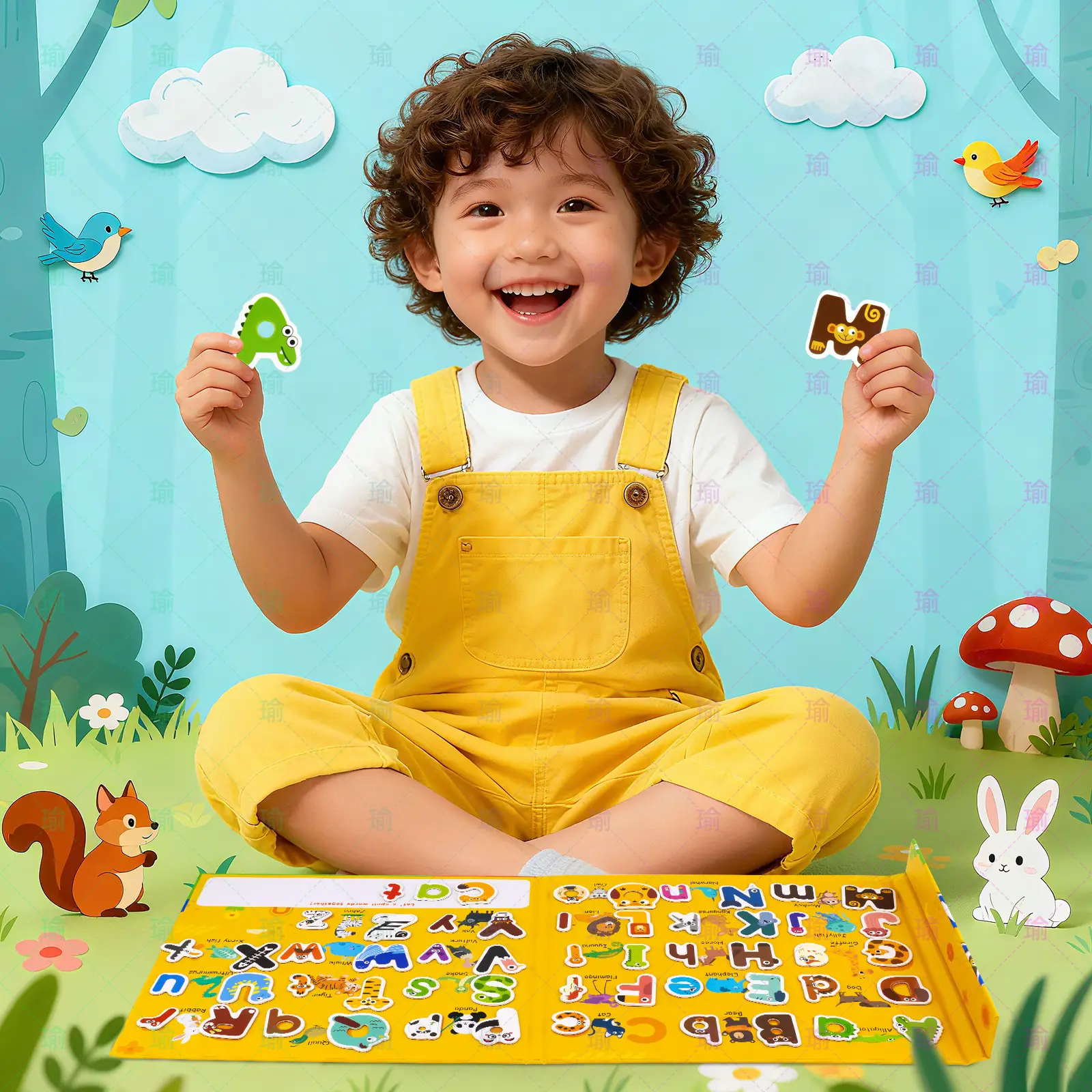 Magnetic English Alphabet Stickers for Baby Learning