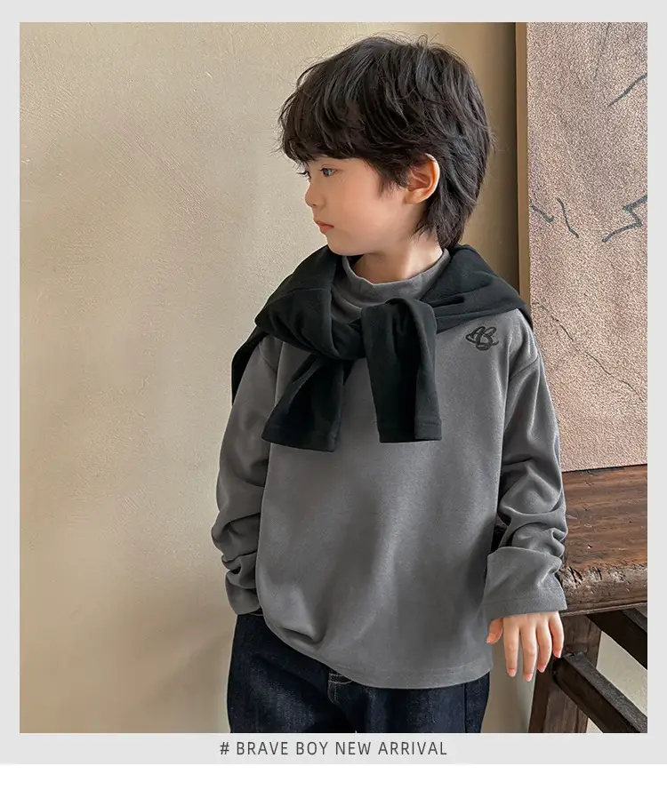 Haima Boys Thermal Layer Shirt Grey 2025 Winter — feature 2