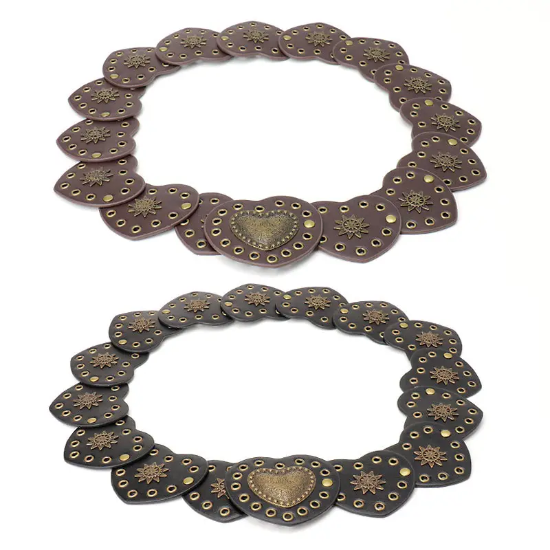 Women's Hollow Spice Belt with Rivet Decor