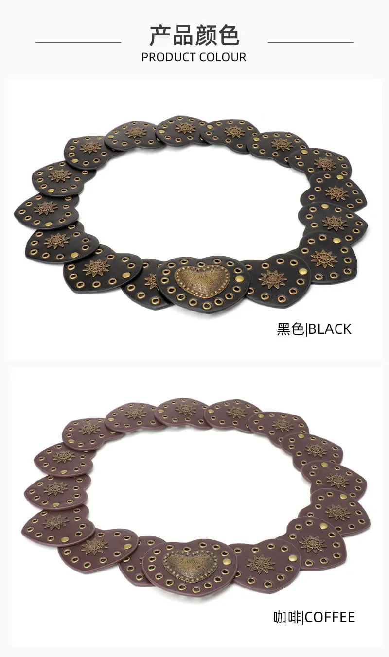 Women's Hollow Spice Belt with Rivet Decor — feature 13