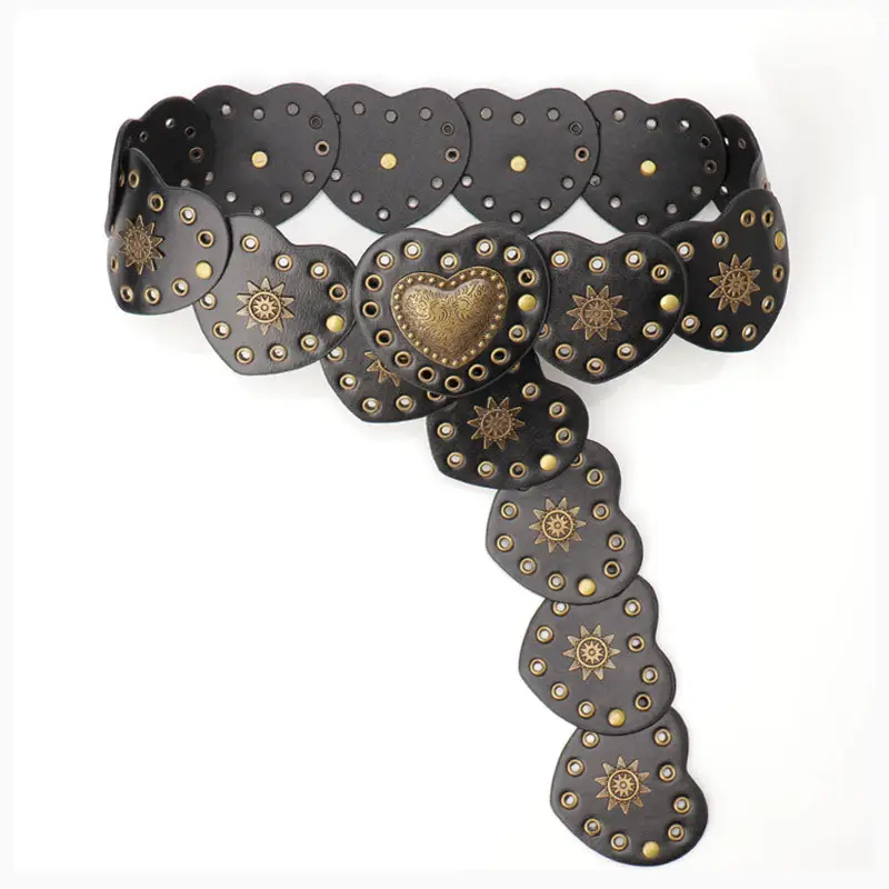 Women's Hollow Spice Belt with Rivet Decor — feature 17