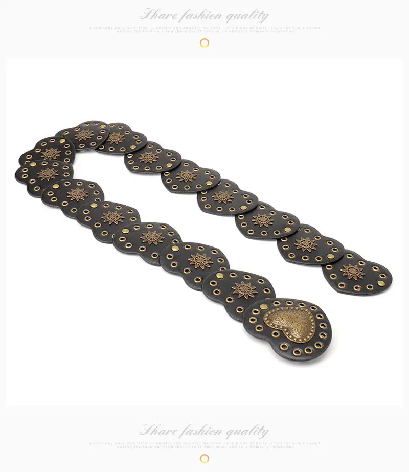 Women's Hollow Spice Belt with Rivet Decor — feature 18