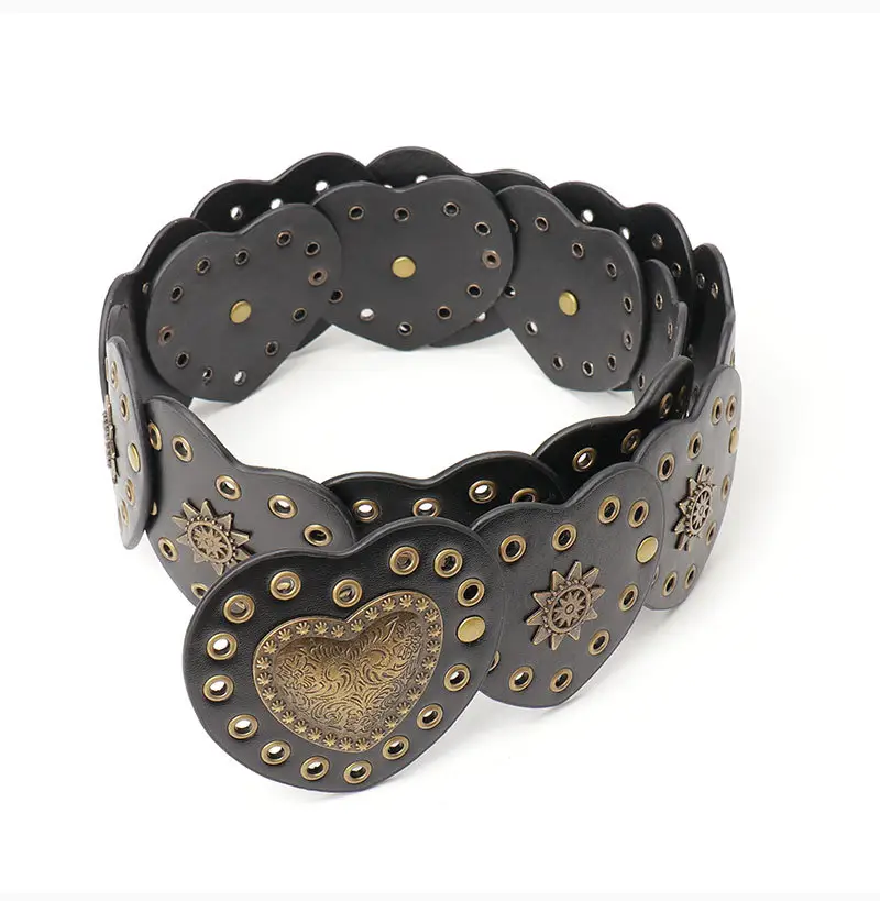 Women's Hollow Spice Belt with Rivet Decor — feature 20