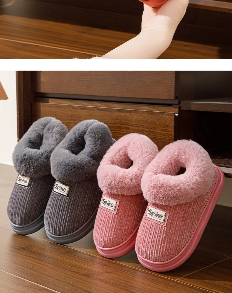 Women Winter Plush Slippers Warm Non-Slip Heel — feature 15