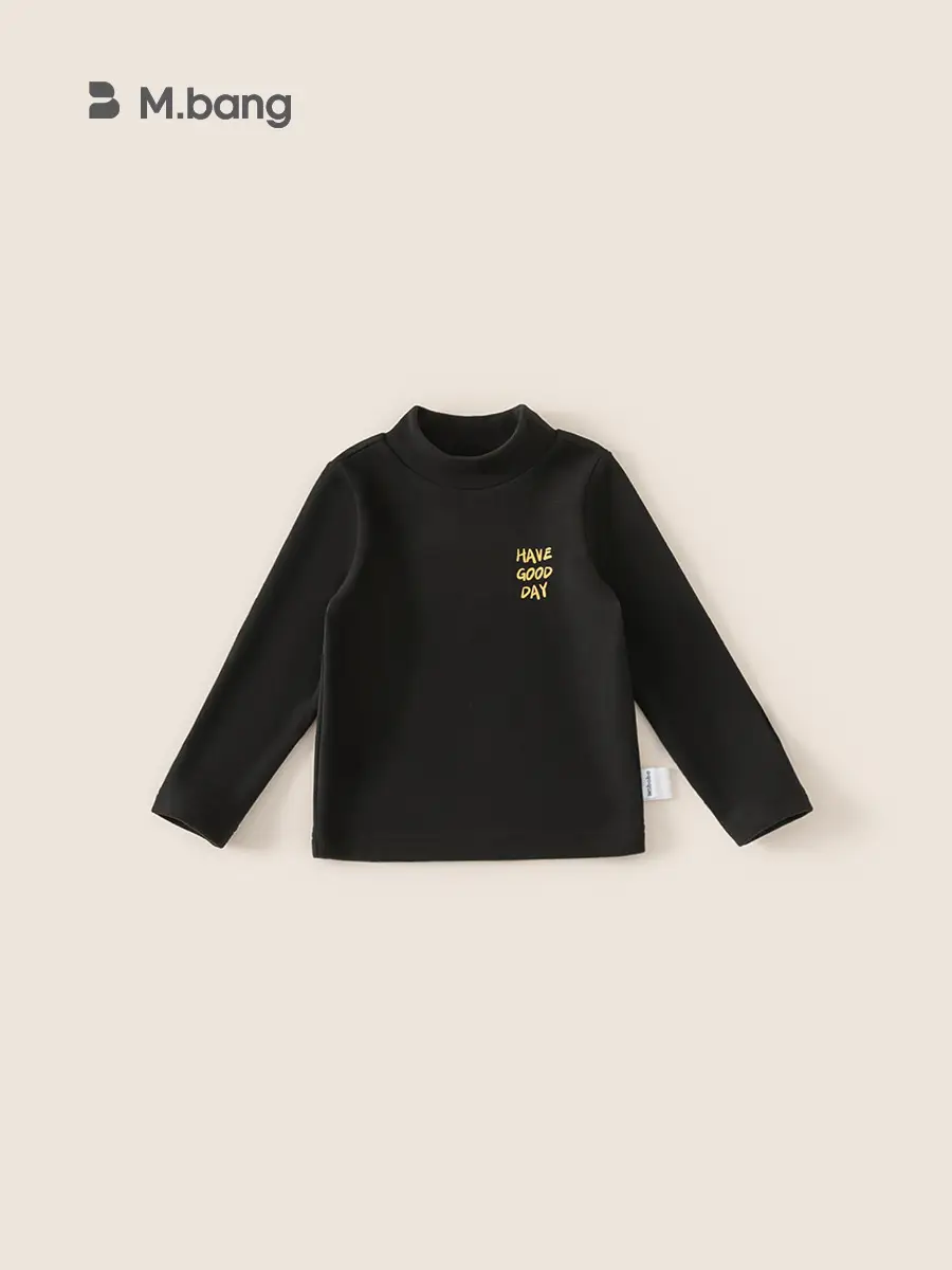 Girls Half-Turtleneck T-Shirt Black Red White - Image 6