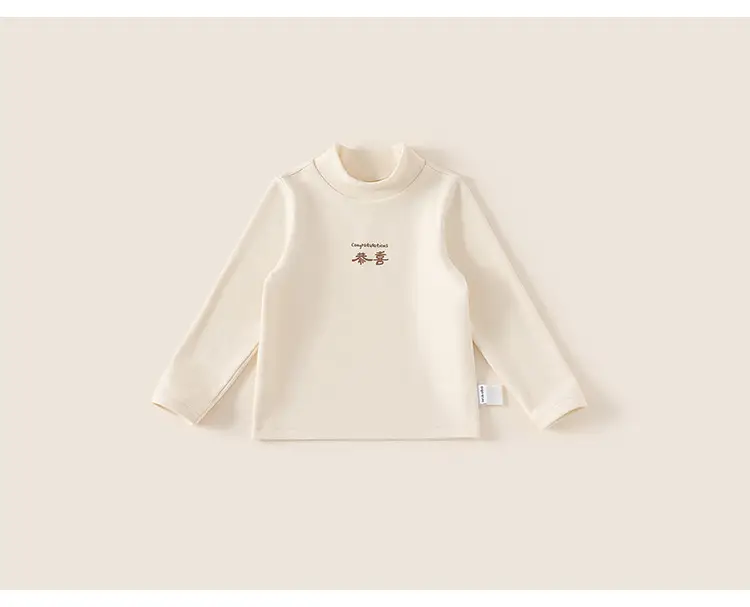 Girls Half-Turtleneck T-Shirt Black Red White — feature 18