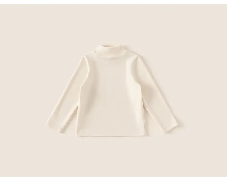 Girls Half-Turtleneck T-Shirt Black Red White — feature 20