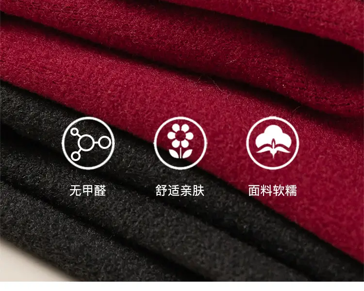 Girls Half-Turtleneck T-Shirt Black Red White — feature 8