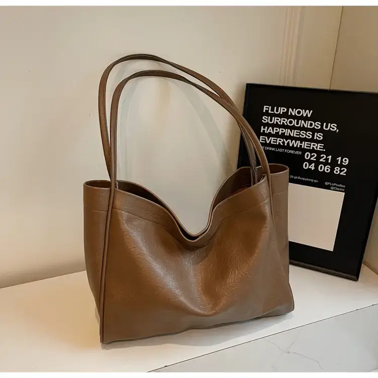 Brown Textured Handheld Tote Bag for Women 2024 — feature 13