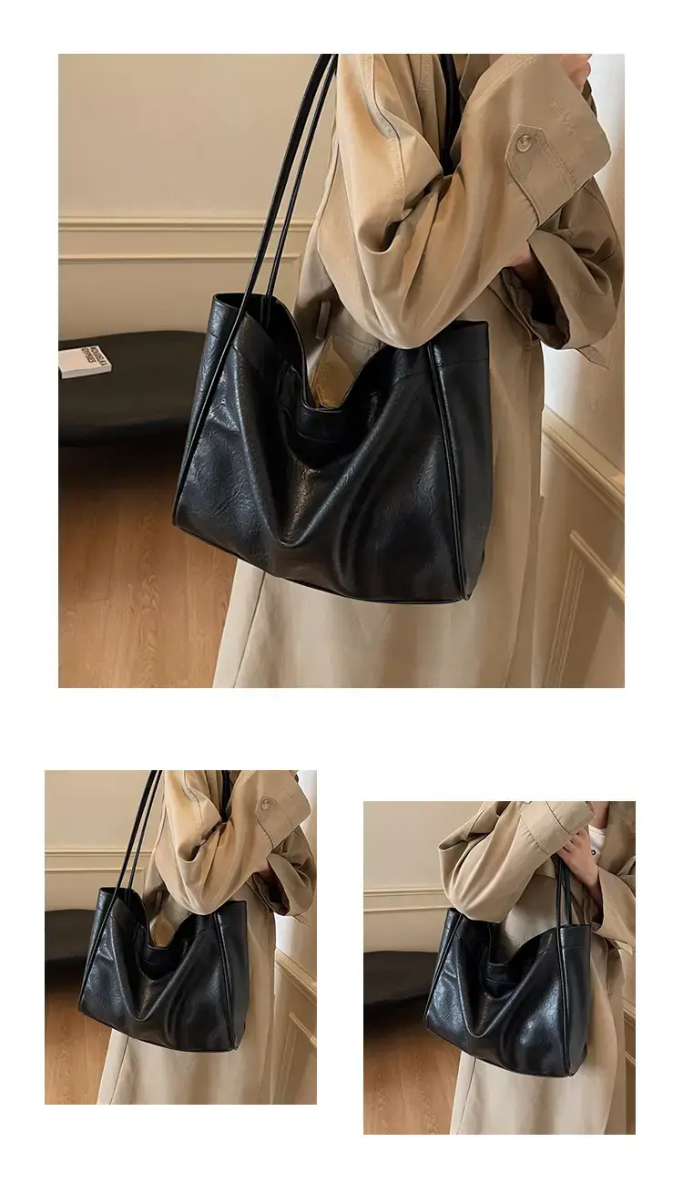 Brown Textured Handheld Tote Bag for Women 2024 — feature 9