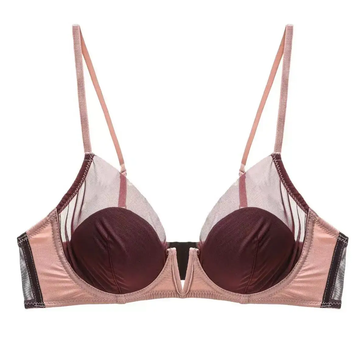 Soft Steel Ring Bra Large Chest Small Deep V - Image 3