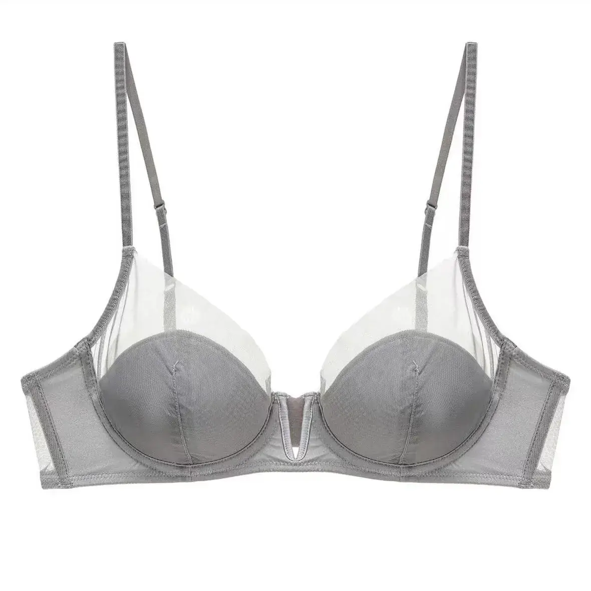 Soft Steel Ring Bra Large Chest Small Deep V - Image 4