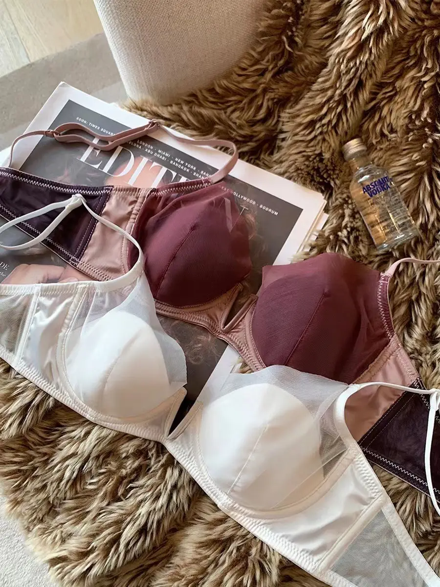 Soft Steel Ring Bra Large Chest Small Deep V — feature 7