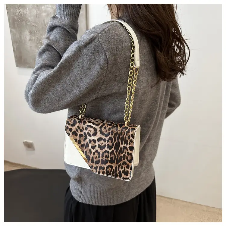 Women Leopard Print Crossbody Bag with Chain Strap — feature 18