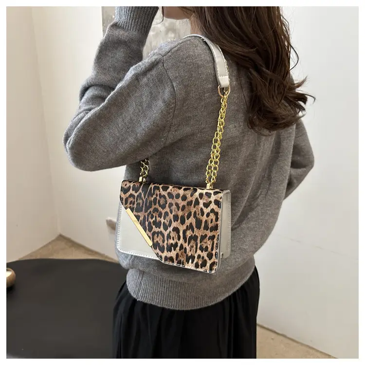 Women Leopard Print Crossbody Bag with Chain Strap — feature 20