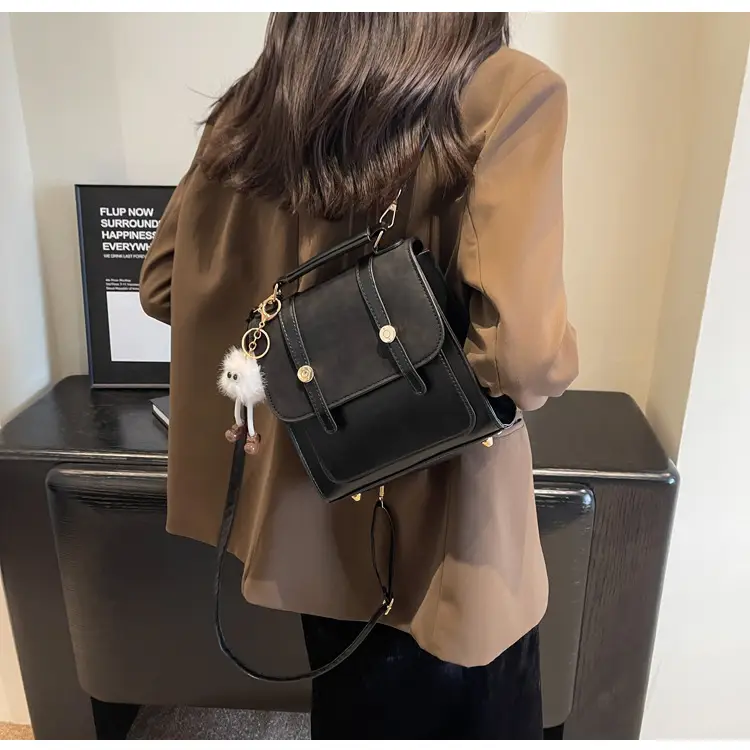 Vintage Women's Shoulder Crossbody Bag Brown Blue Glitter 2024 — feature 17
