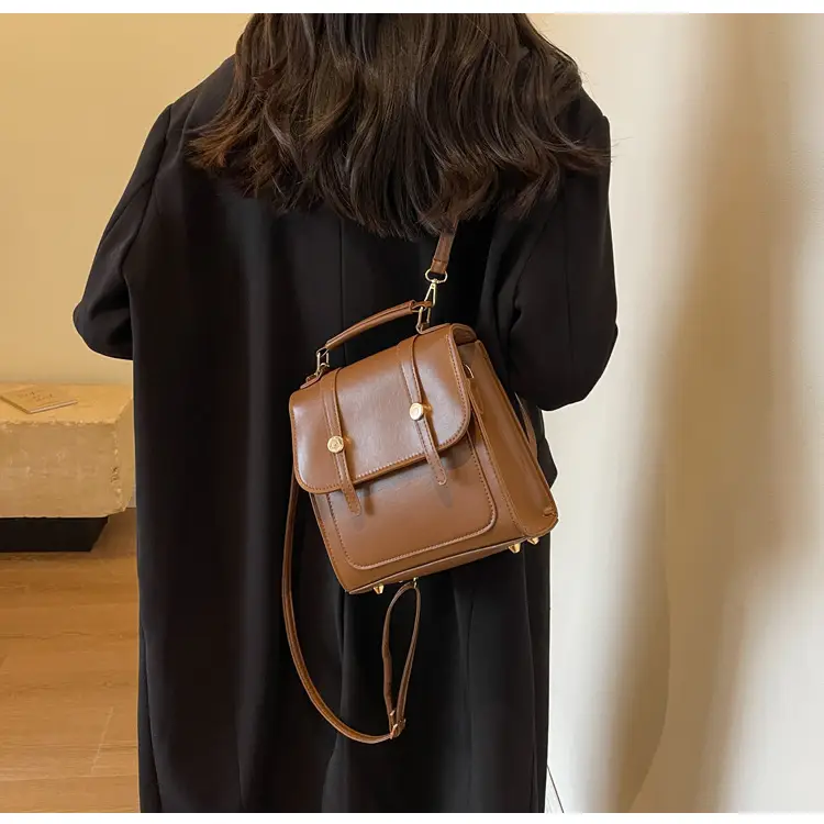 Vintage Women's Shoulder Crossbody Bag Brown Blue Glitter 2024 — feature 25